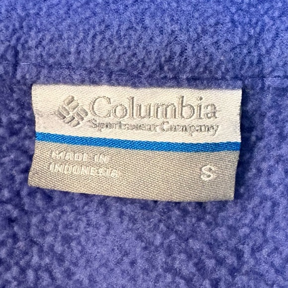 Columbia, Fleece Semi Fitted Jacket with Zip Pockets, High Neck, Purple, Size S - Picture 7 of 11